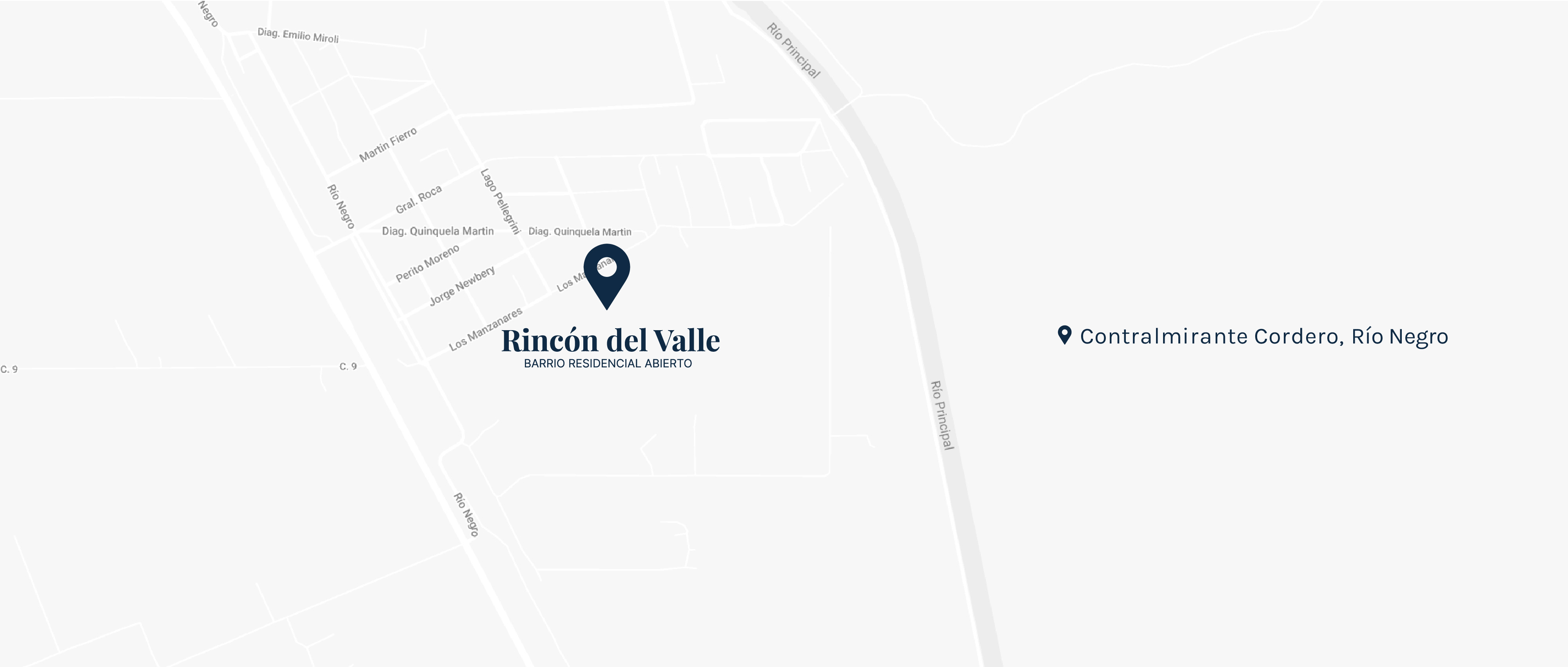 Mapa de ubicación de Rincón del Valle en Contralmirante Cordero